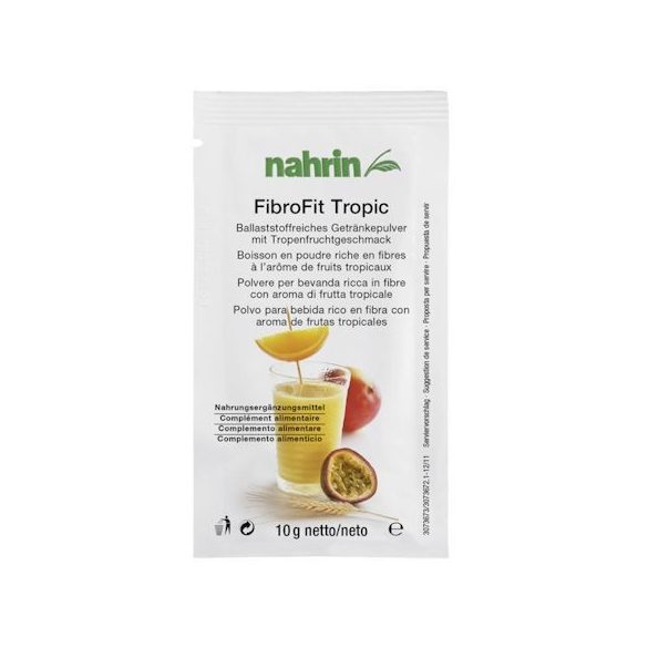 Nahrin FibroFit tropic étrend-kiegészítő élelmi rostokkal 10g (Heti csomag) 15*10g